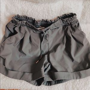 grey activewear shorts